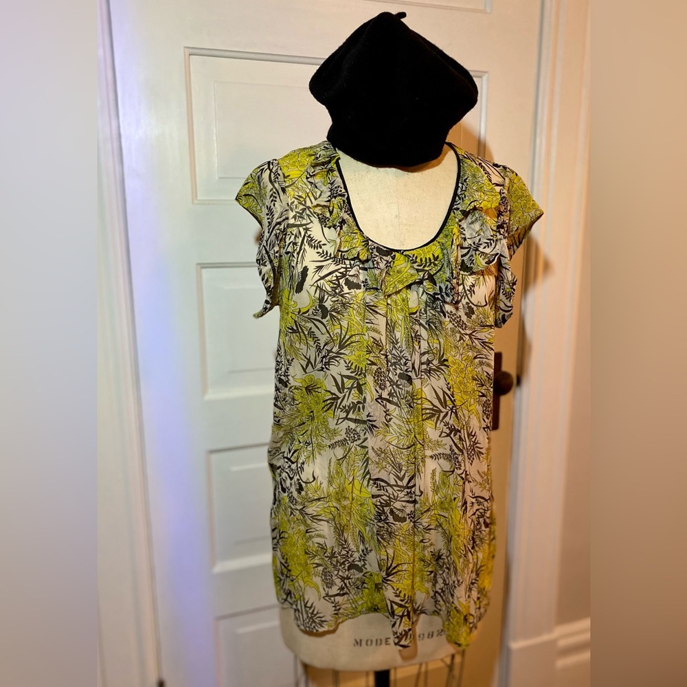 4 /$20 sale! Size L Plenty (Anthropologie) 100% silk vintage blouse.